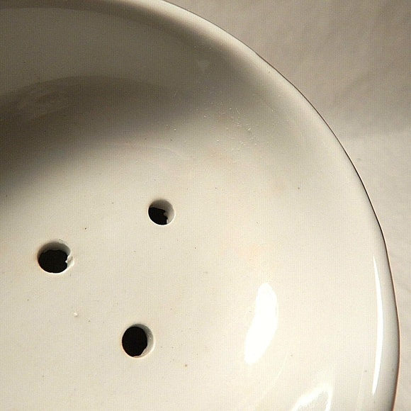 Pottery Shaving Scuttle Mug White with Blue Flowers Unbranded - Picture 10 of 12